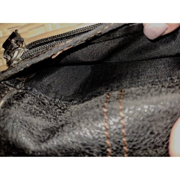 Relic Black Leather Brown Stitching Snap Front Credit Card ID Wallet 5.5x3.5 - Picture 7 of 7